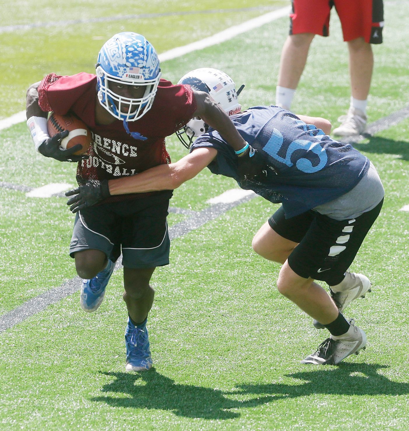 Class B All-Star football practice